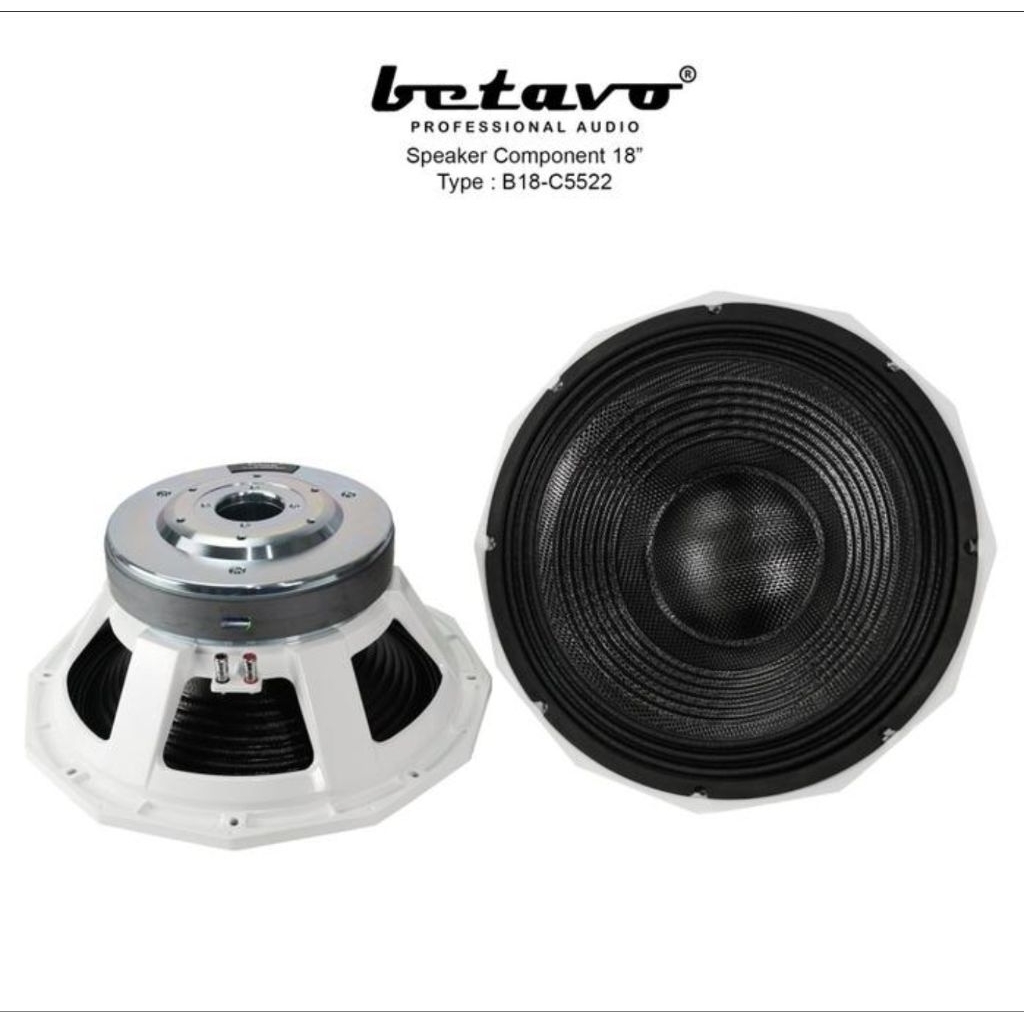 SPEAKER KOMPONEN BETAVO 18 INCH B18-C5522 VOICE COIL 5,5 INCH BTV B18C5522