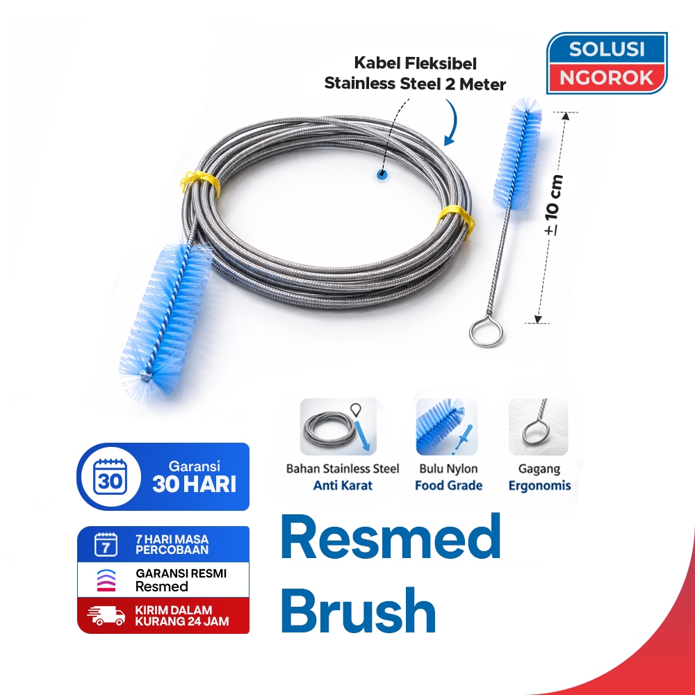 CPAP Hose Cleaning Brush - Sikat Pembersih Selang CPAP Flexible | SOLUSI NGOROK
