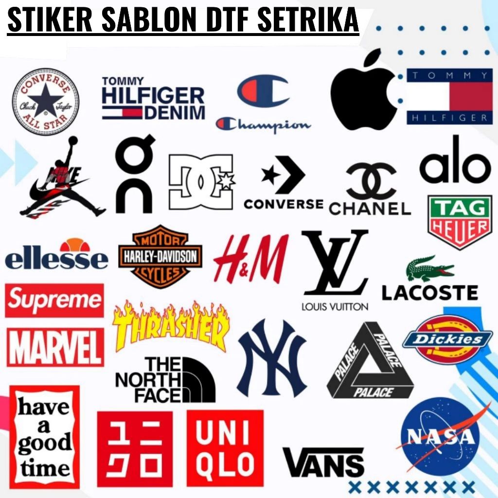 Logo Sablon DTF Setrika Sablon DTF Stiker Setrika Sablon DTF