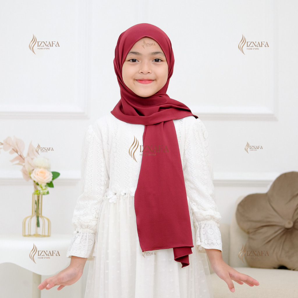 Hijab Anak Pashmina Instan 5-12 th Jersey Premium I Jilbab Anak SD