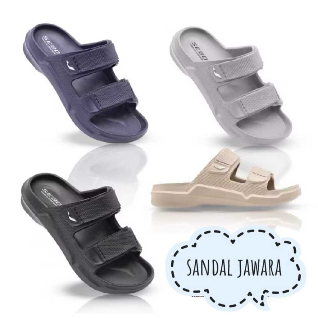 sandal slop ban 2 cowok terbaru sandal slop cowok/ sandal karet anti-slip/ terbaru