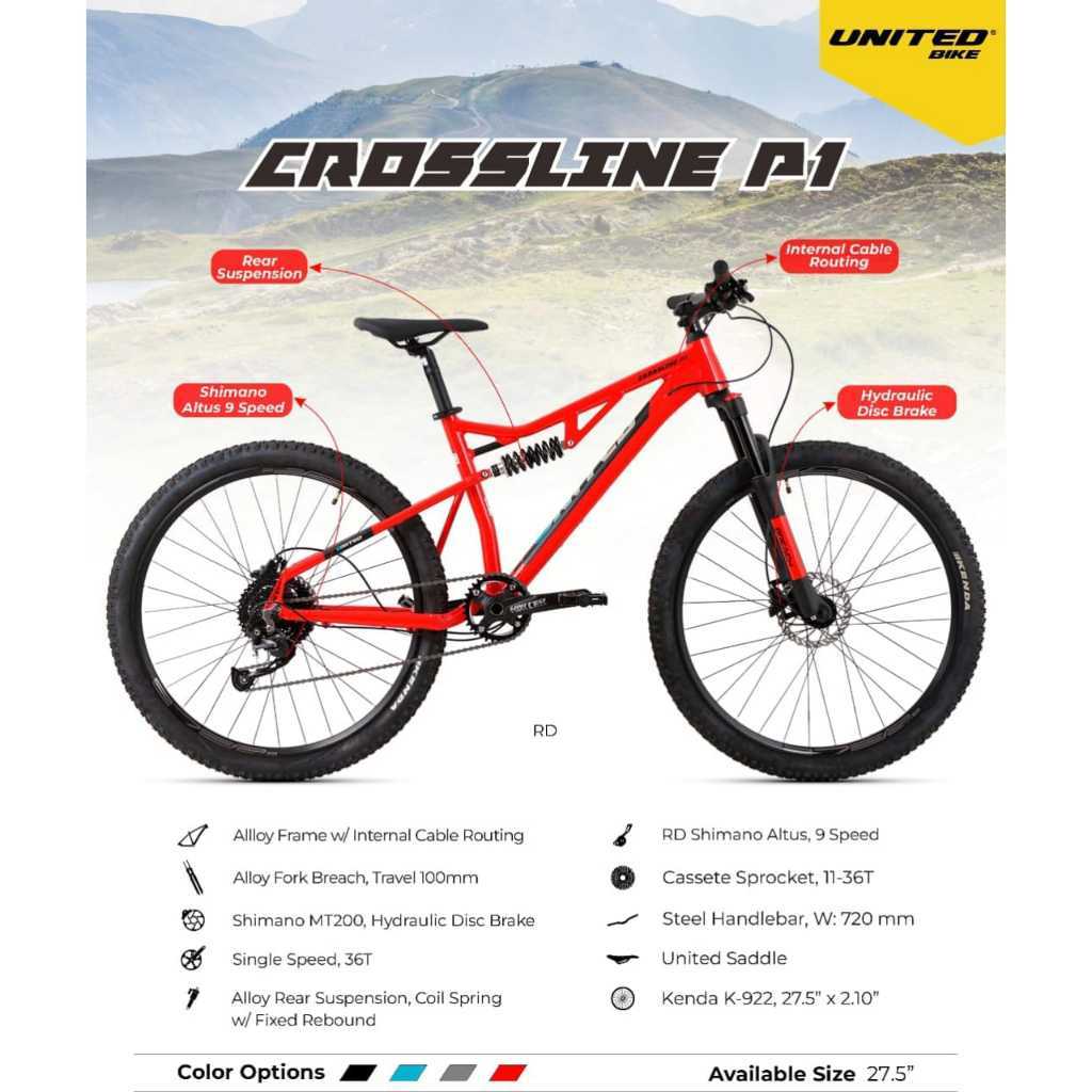Sepeda MTB 27,5 Inch United Crossline P1