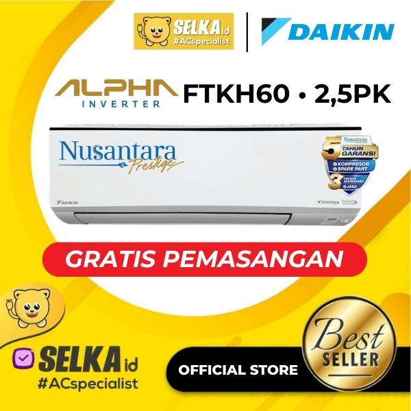 AC DAIKIN FTKH60YV14 AC SPLIT 2,5 PK ALPHA INVERTER