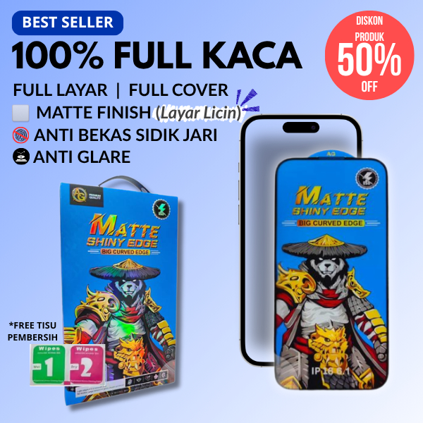 TEMPERED GLASS FOR IPHONE MATTE BENING CLEAR FULL KACA LICIN ANTI BEKAS SIDIK JARI IP X XS XR XS MAX