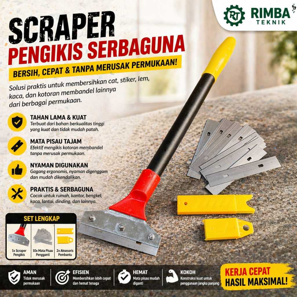SCRAPER DINDING PEMBERSIH / PENGEROK CAT NUT KERAMIK
