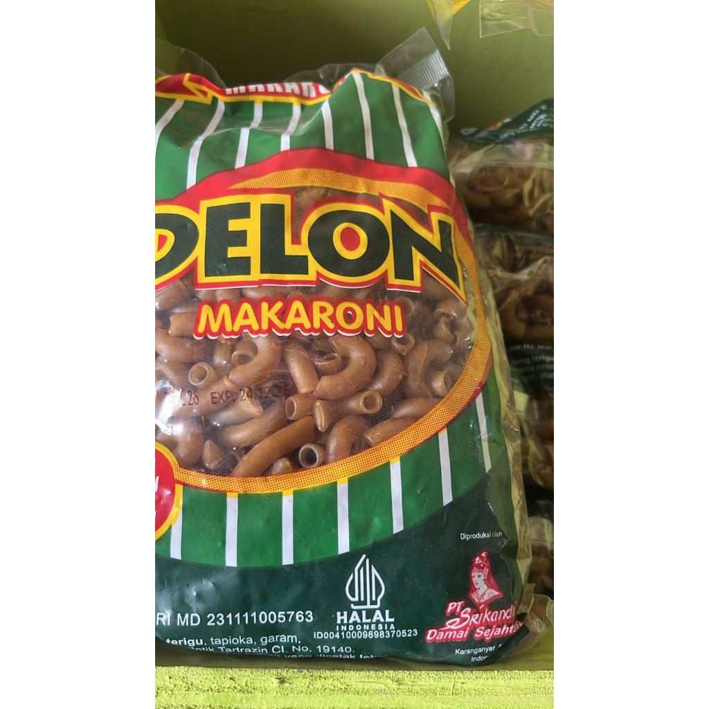 MAKARONI DELON HIJAU 1 KG / MAKARONI DELON
