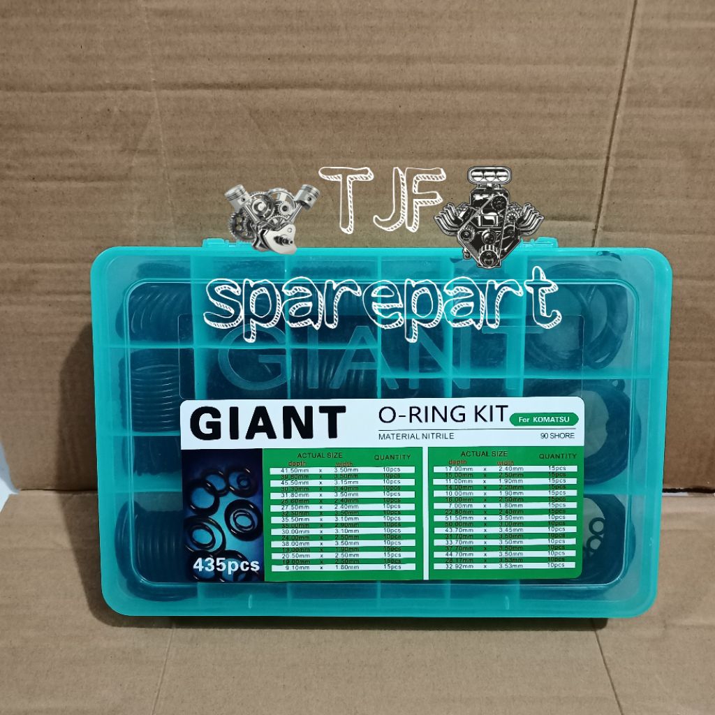 GIANT O-RING KIT / O-RING BOX SEAL KARET ALAT BERAT EXCAVATOR KOMATSU