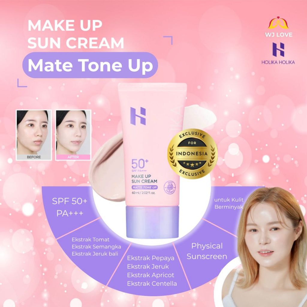 Make Up Sun Cream Matte Tone Up | Physical Sunscreen