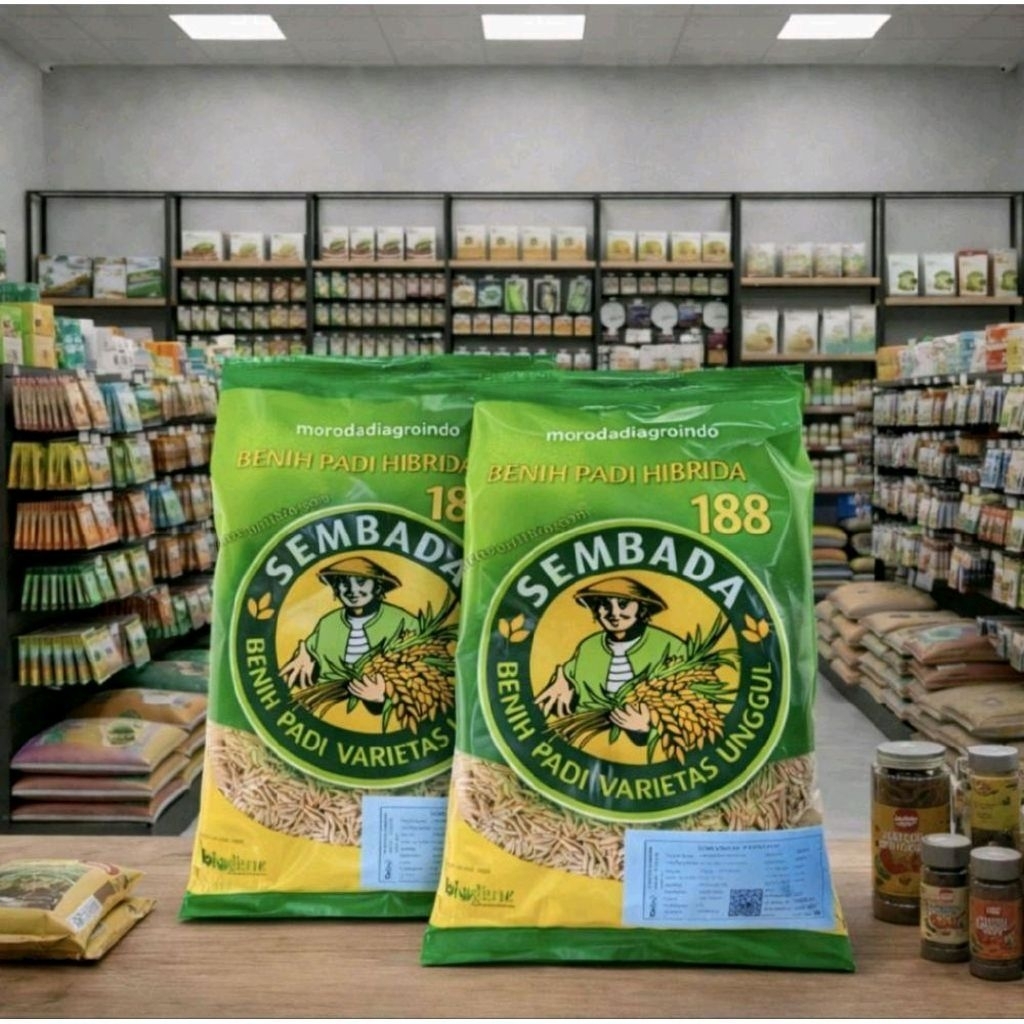 (1KG) BENIH BIBIT PADI HIBRIDA SEMBADA 188 BERKUALITAS UNGGULAN ORIGINAL