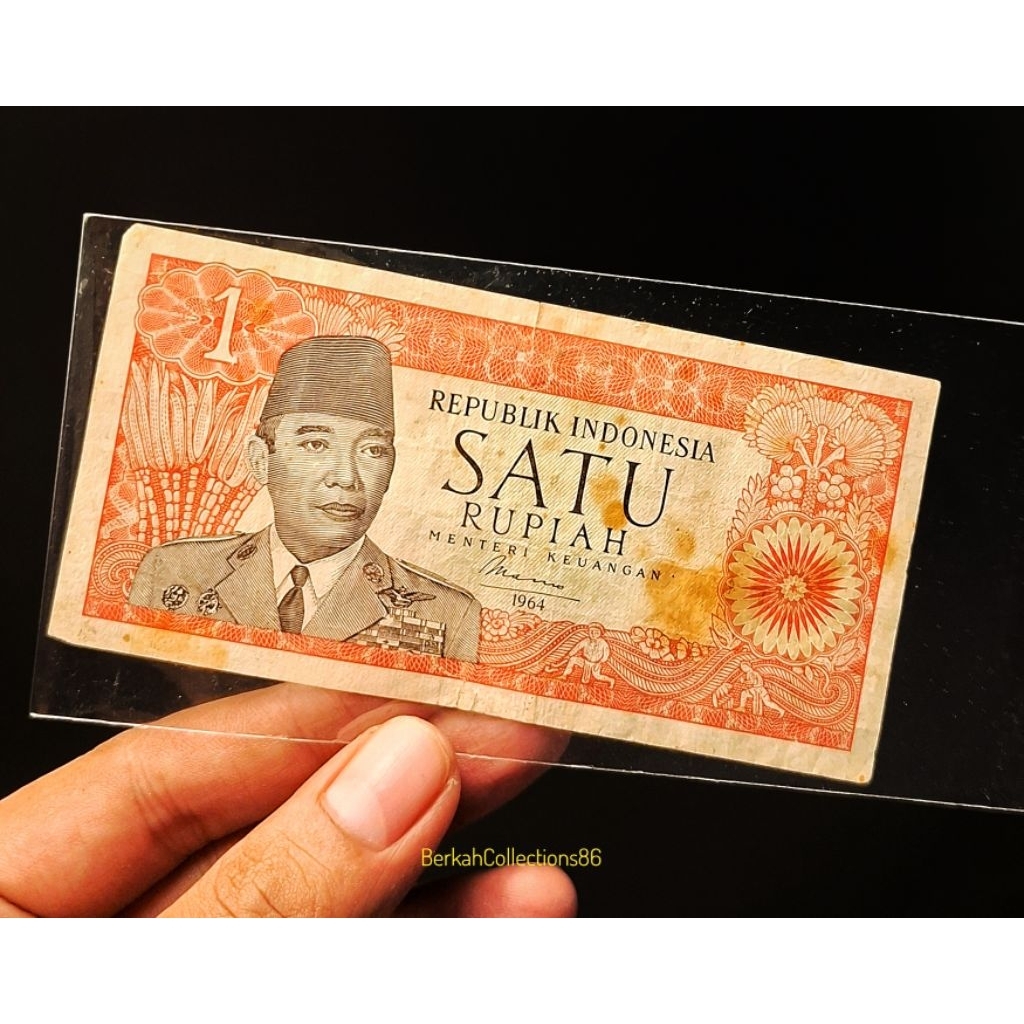 1 rupiah seri sukarno tahun 1964