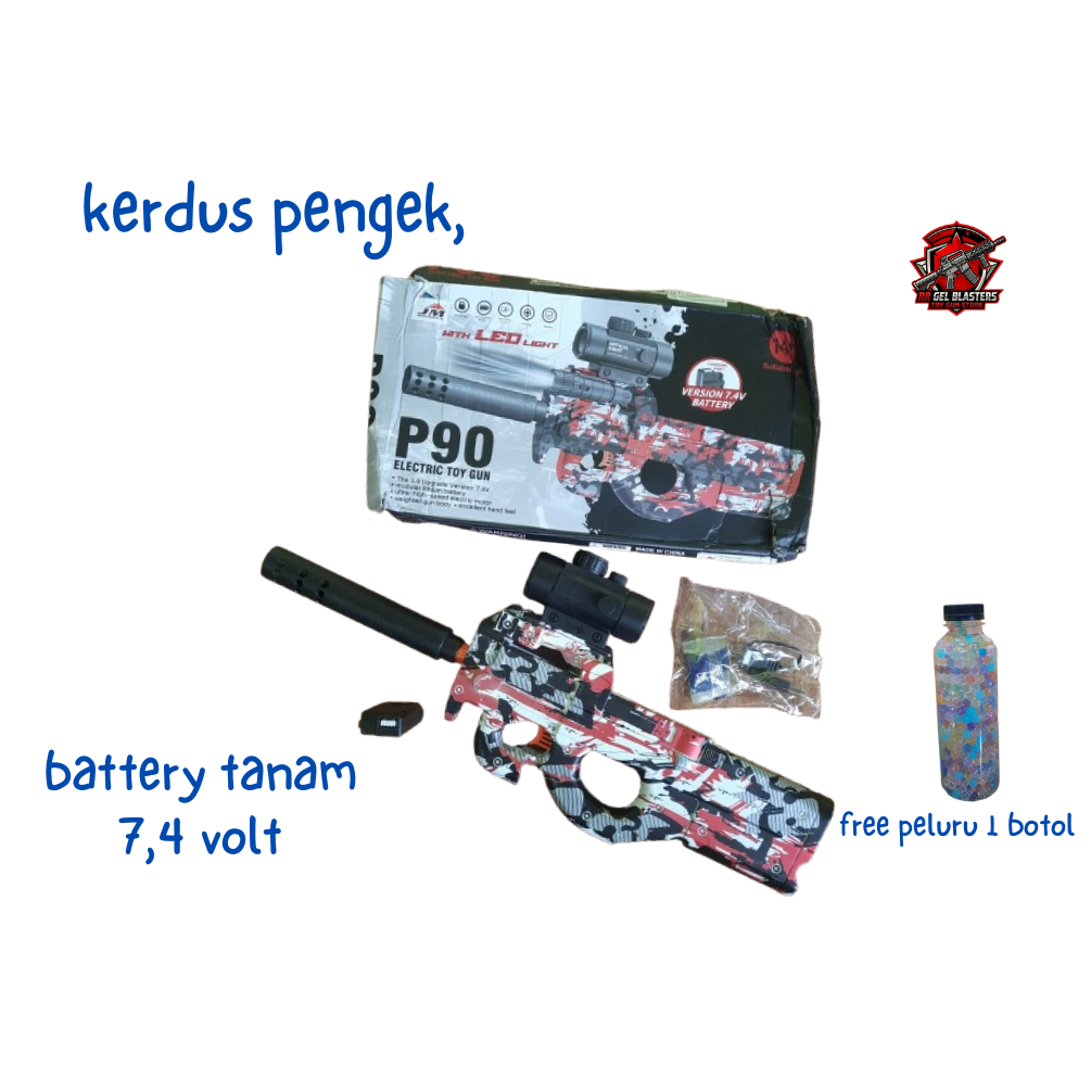 Tembakan Water Gel AK 47,P90 &EVO III (BATTERY 7,4 VOLT)-EDISI KERDUS PENGEK