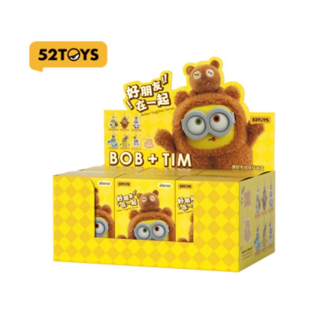 Kodok Belishop_ 52Toys Bob And Tim Better Together Series Minion Vinyl Plus Pendant 100% Ori 52Toys