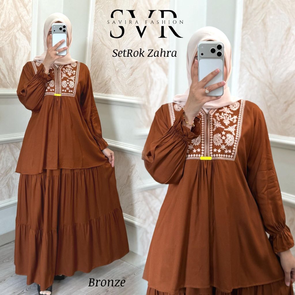 aisyahproduk | SET ROK ZAHRA & SET CEL ZAHRA by SVR - setelan rok twill premium
