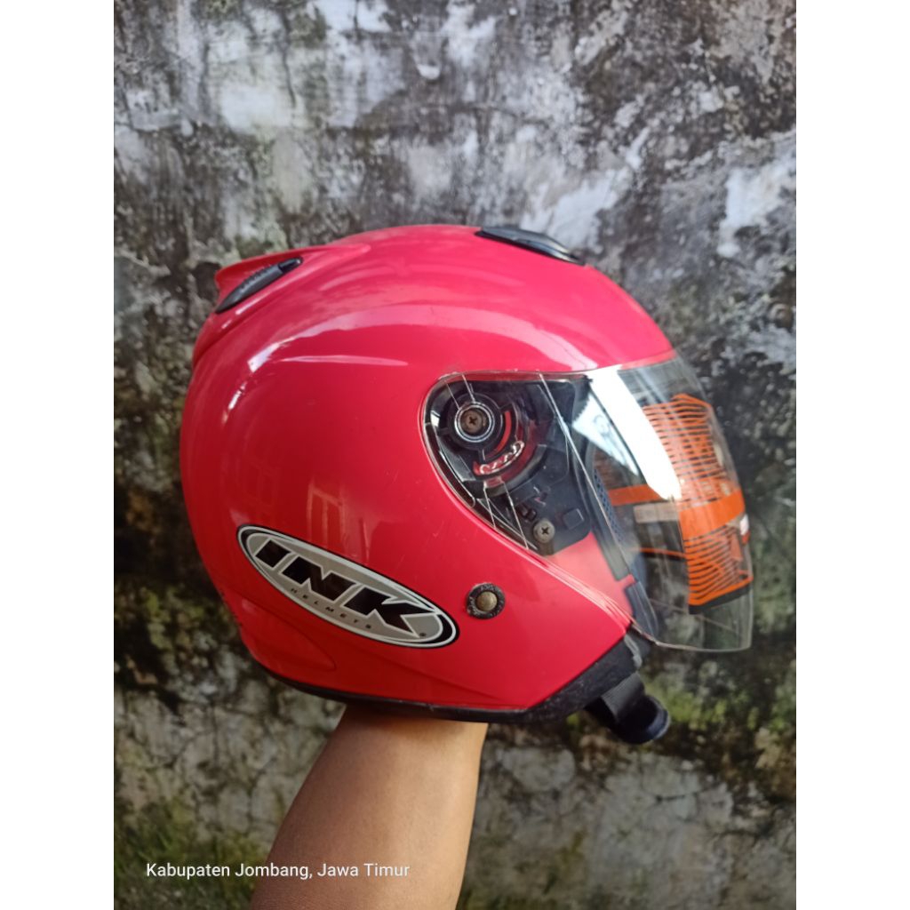Helm INK CENTRO ORI MERAH BEKAS SNI