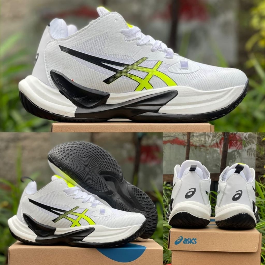 Sepatu voli metarise wanita, sepatu olah raga voli wanita  putih hitam stabilo size 37-40