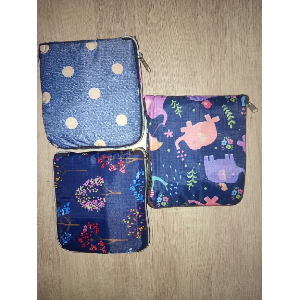 Tas Lipat Foldable Bag Thailand Motif Lucu – Tas Belanja Praktis Bisa Dilipat