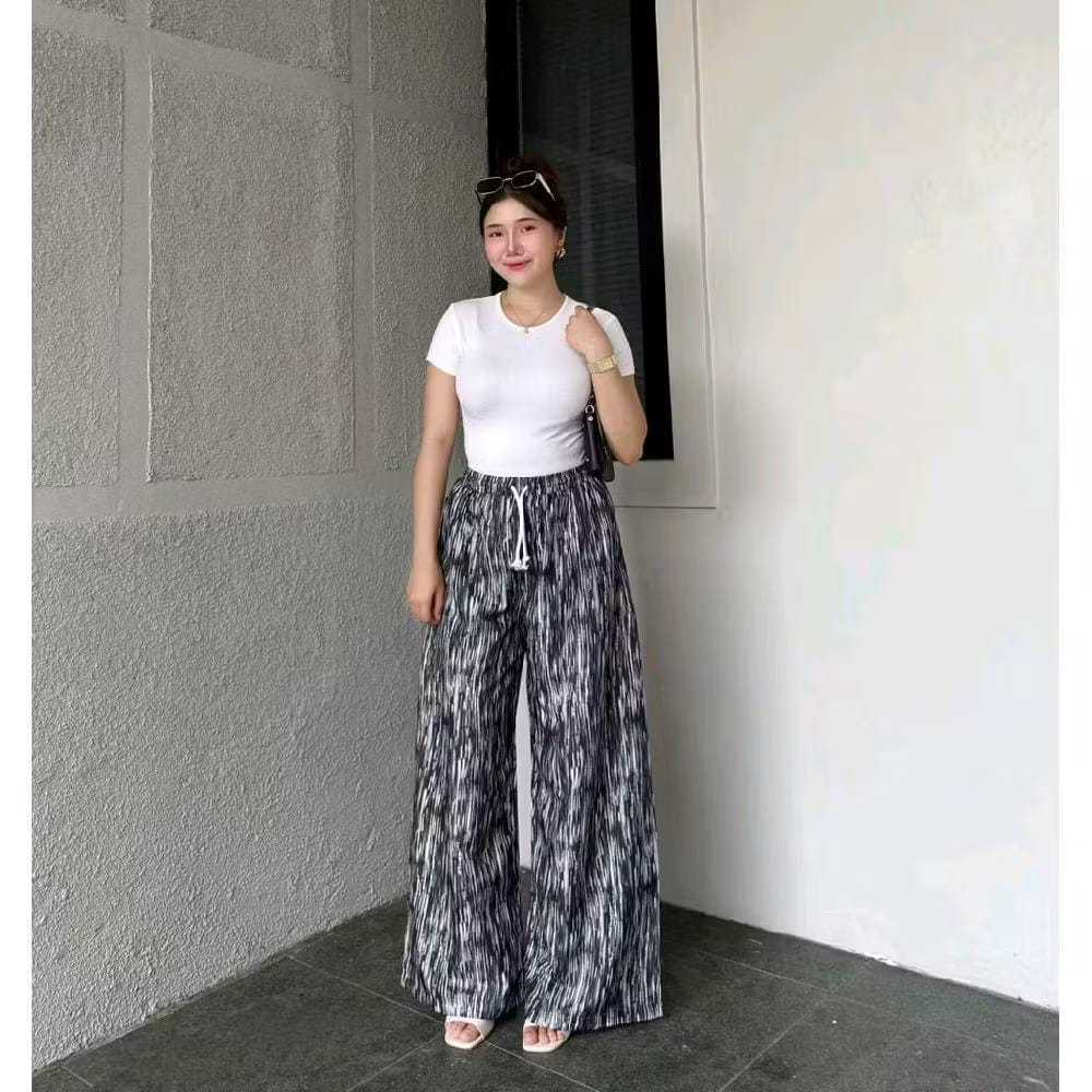 Everyday Pants Abstrak - Celena Panjang Wanita Motif Abstrak - Kulot High Waist Premium