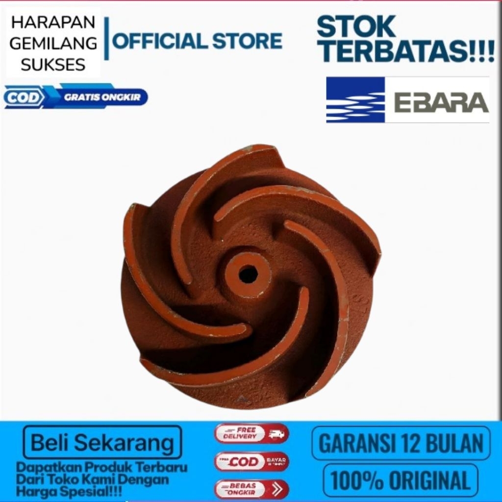 Impeller Pompa 100SQPB kipas pompa ebara 100 SQPB