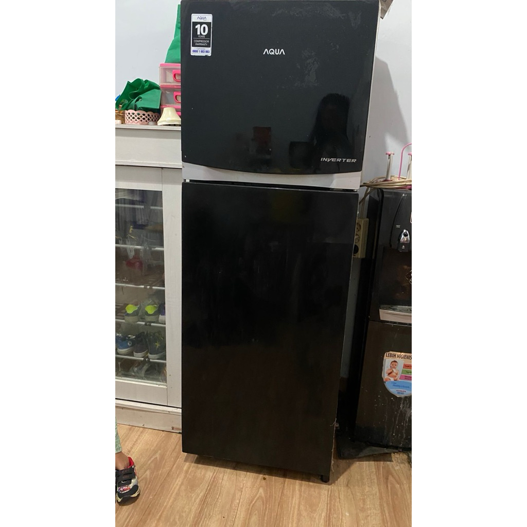 KULKAS AQUA INVERTER PRELOVED HEMAT LISTRIK 305RA