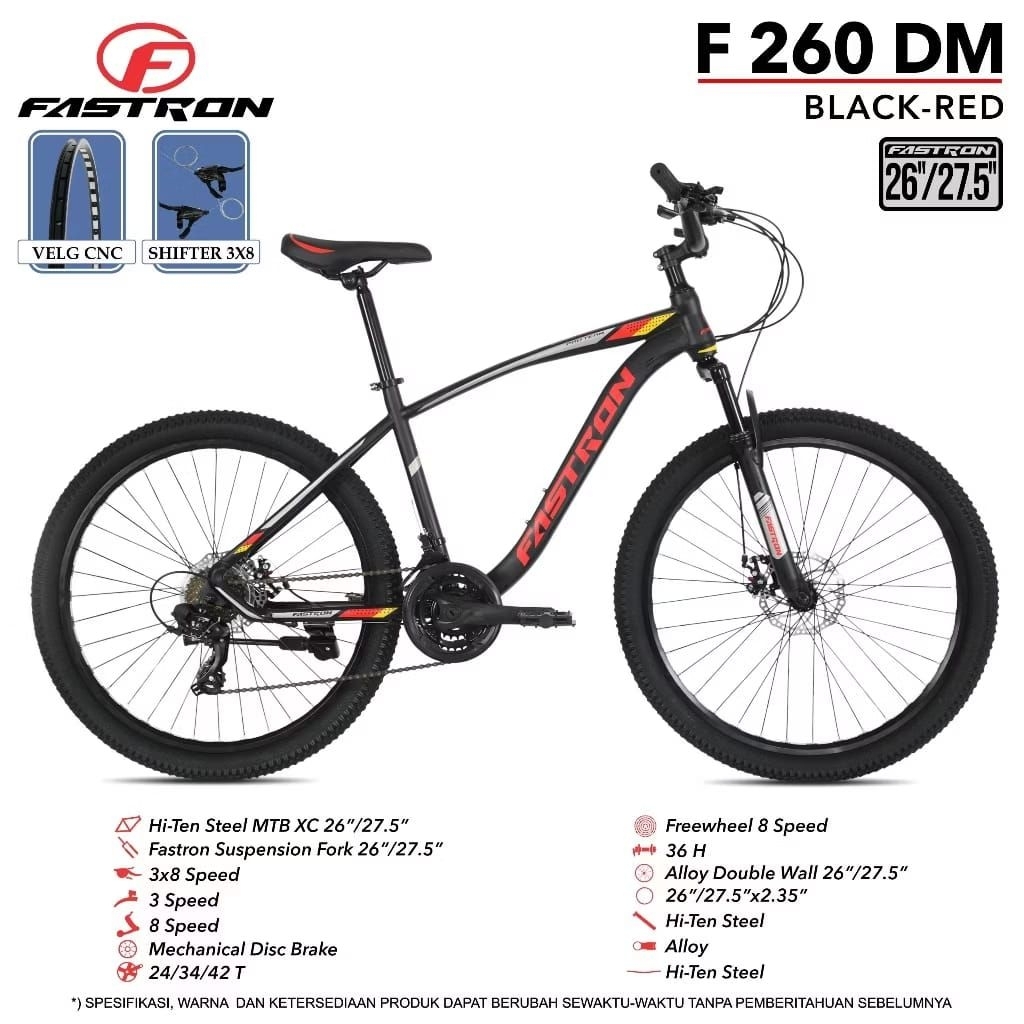 MTB Fastron 260 DM Ukuran 27.5 Inch merk Fastron by Pacific