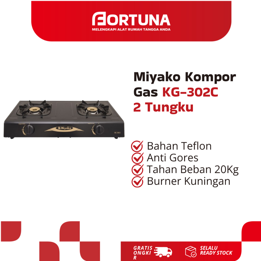 Miyako Kompor KG-302C / Miyako Kompor Gas KG-302 C / Kompor Gas 2 Tungku