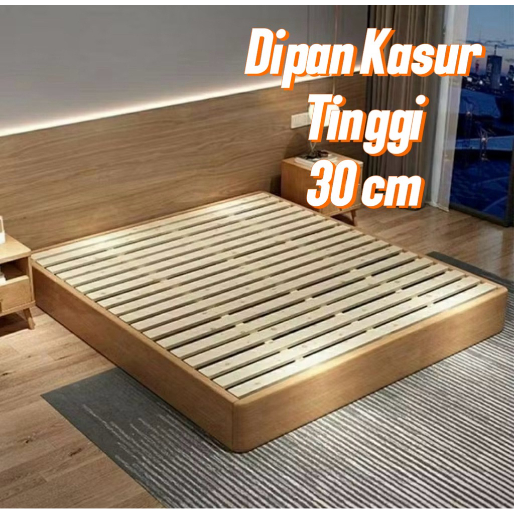 Dipan Kasur /Alas Kasur Kayu Elegan Estetik /Dipan Kayu Minimslis