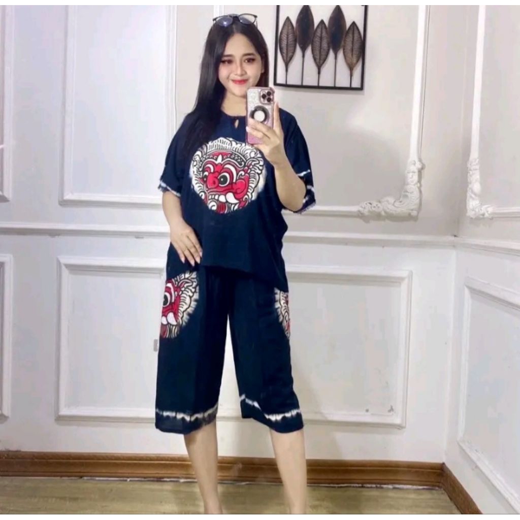 SETELAN BAJU WANITA KEKINIAN TERBARU ONESET WANITA BAJU BALI BARONG SETELAN BALI BARONGG WANITA BAJU
