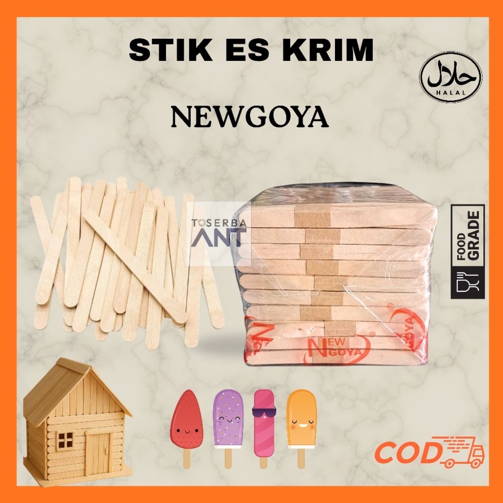(500 pcs) Stik Es Krim Kayu / Stik Es Krim Ringan 500 Pcs / STIK ICE CREAM