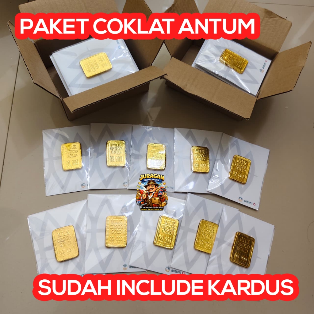 [COKLAT EMAS ANTUM PAKET ISI 10 / 20 / 40 / 50] Cokelat Antum Mini Gift Hadiah Souvenir Lucu Unik Co