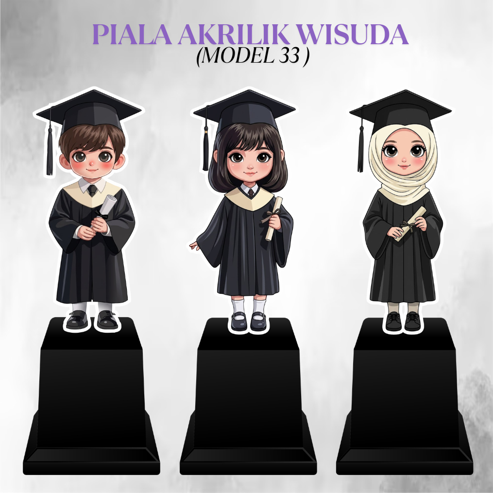 Piala Akrilik Wisuda Sekolah SD TK PAUD Anak Plakat Tropi Hadiah Souvenir