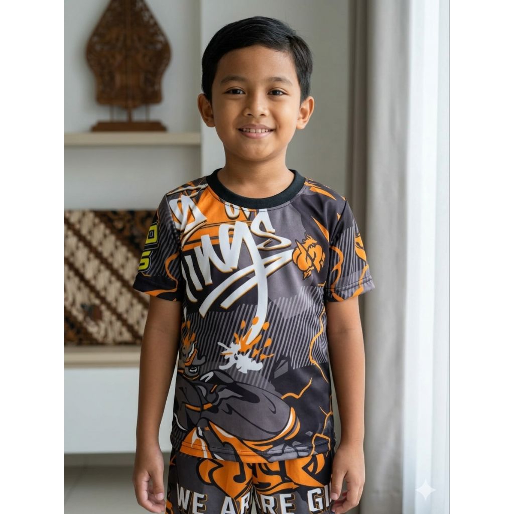 Setelan jersey Anak game gaming karakter king printing