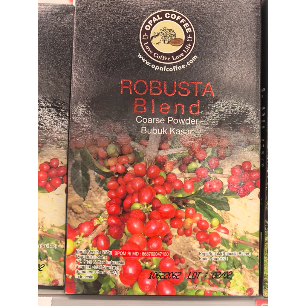 OPAL COFFEE ROBUSTA BLEND KASAR. OPAL COFFEE ARABICA BLEND KASAR. OPAL COFFEE SPECIAL BLEND KASAR. O