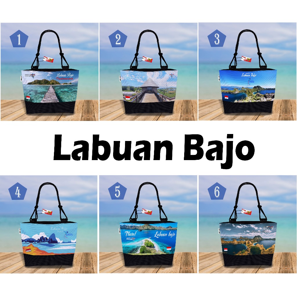 TOTE BAG TEMA LABUAN BAJO, OLEH-OLEH/SOUVENIR LABUAN BAJO