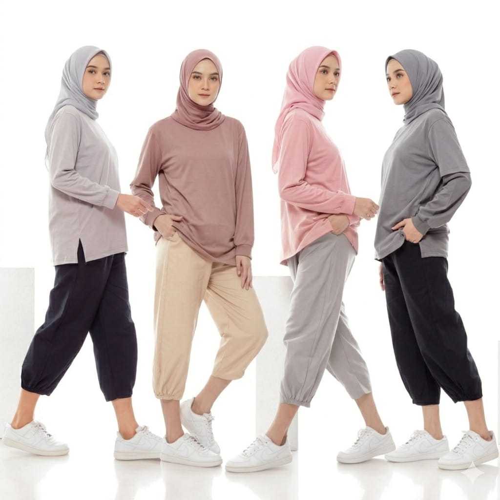 Celana Karet Jogger Wanita JUMBO / OUTFIT Bawahan Kasual Hangout Ngampus Kekinian