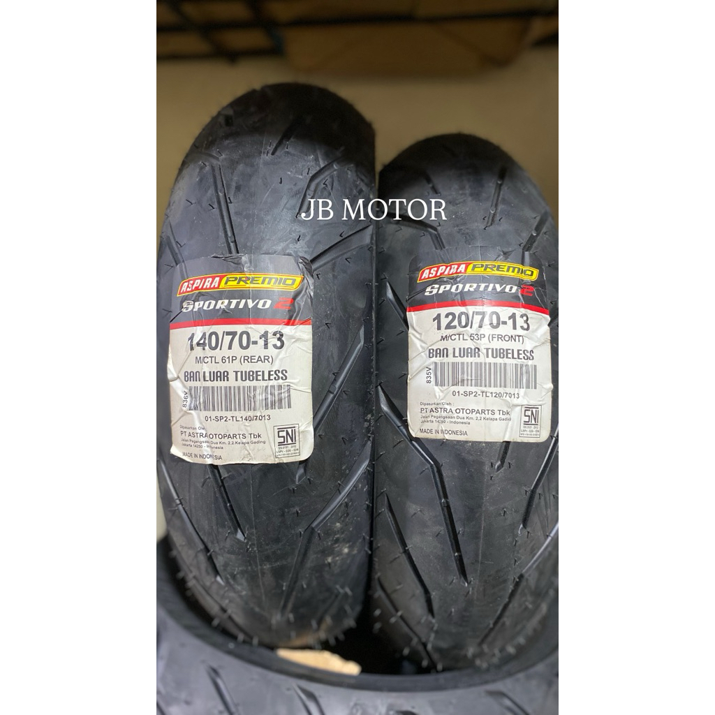 BAN LUAR ASPIRA PREMIO SPORTIVO 2 RING 13 120 70 140 70 13 NMAX