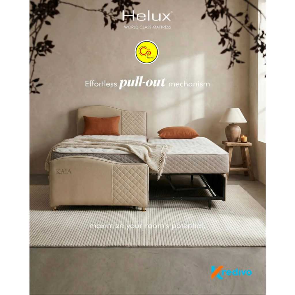 Springbed Anak Bed Dorong Helux Latex KAIA tempat Tidur Anak 3 in 1