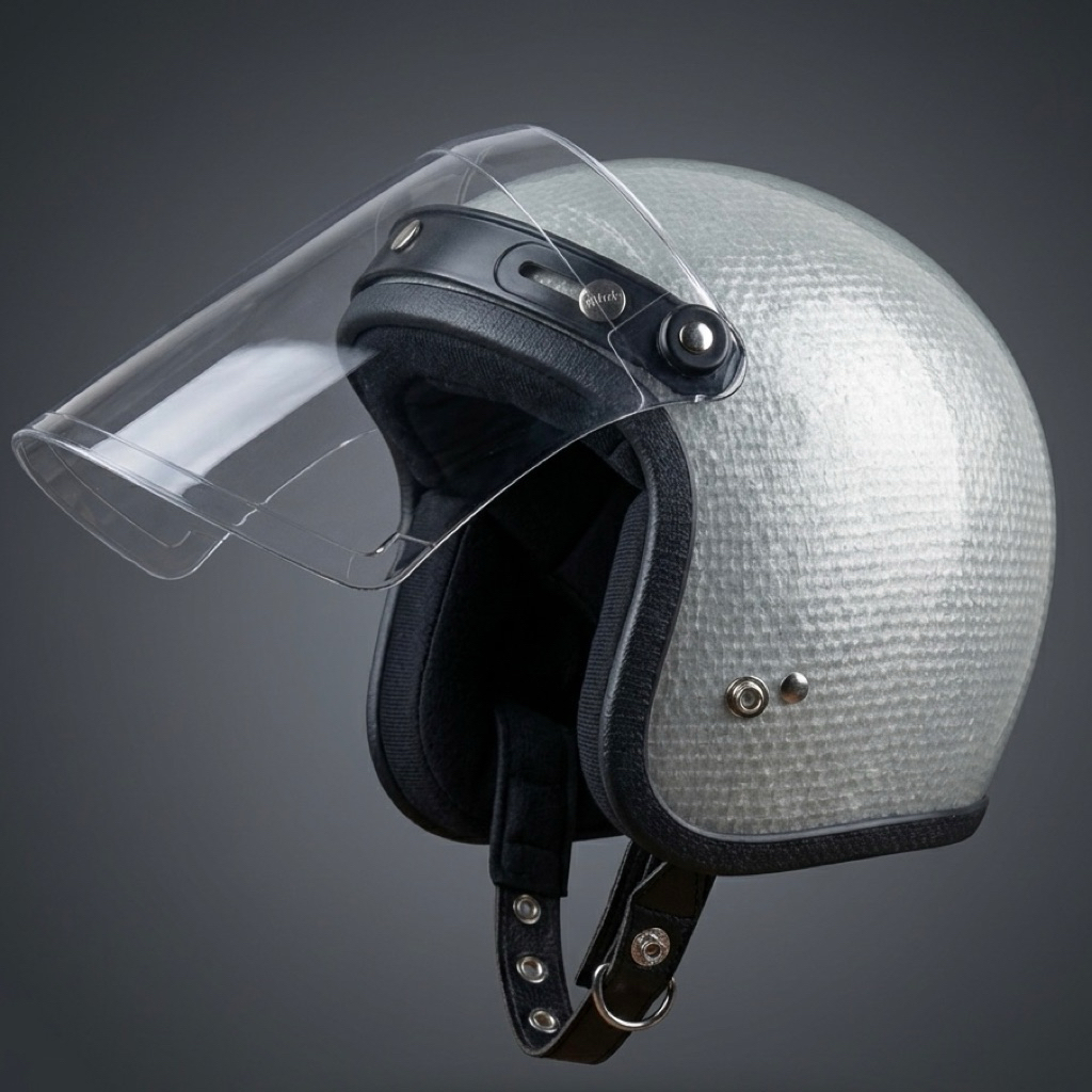 HELM SLIM HEAD RAW PUTIH | HELM SLIM HEAD | FREE PACKING