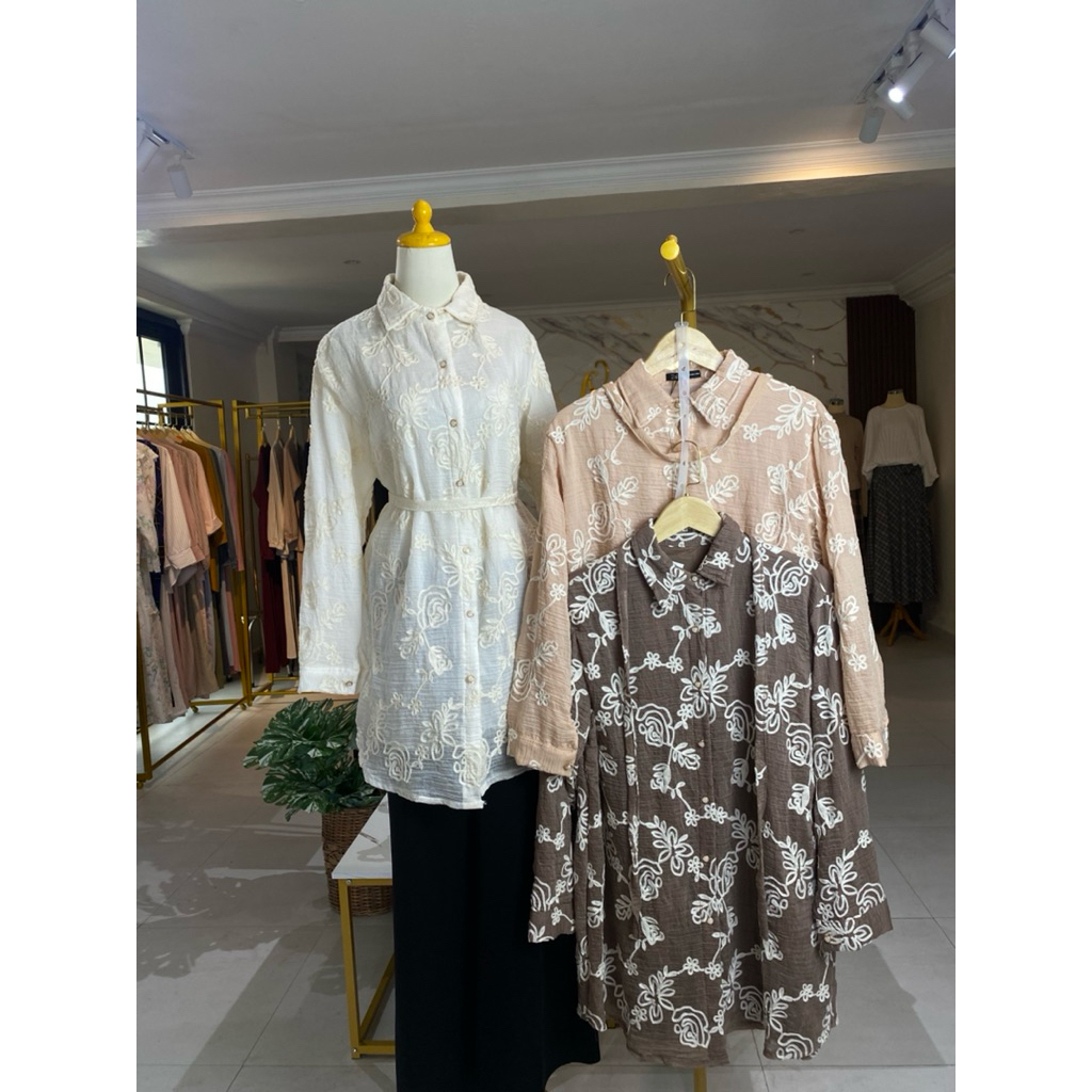 Tunik bordir bunga