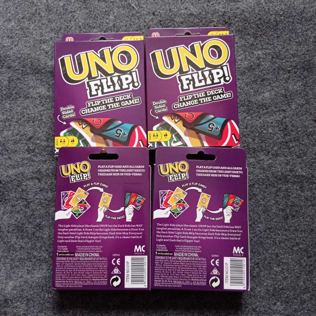 Mainan Kartu Uno Flip Permainan Kartu Seru Double Sisi Family Game untuk Anak dan Dewasa