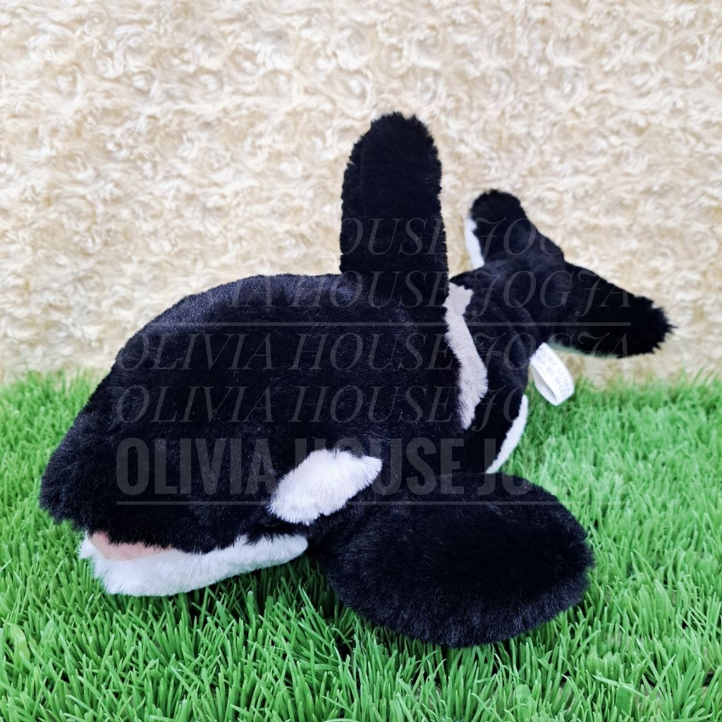 Boneka Paus Putih Hitam L Boneka Whale Black White L Boneka Paus Orca L