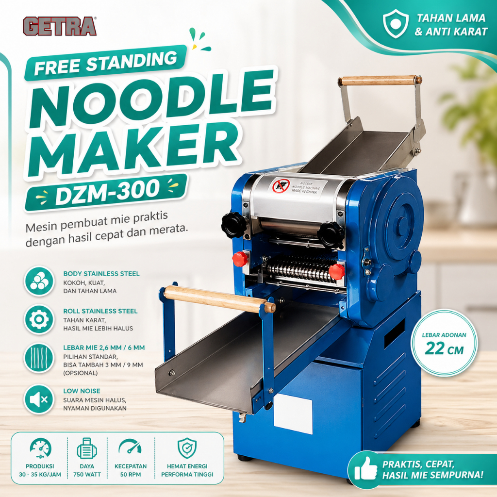 GETRA Free Standing Noodle Maker (Mesin Pembuta Mie) DZM-300 / DZM 300 / DZM300