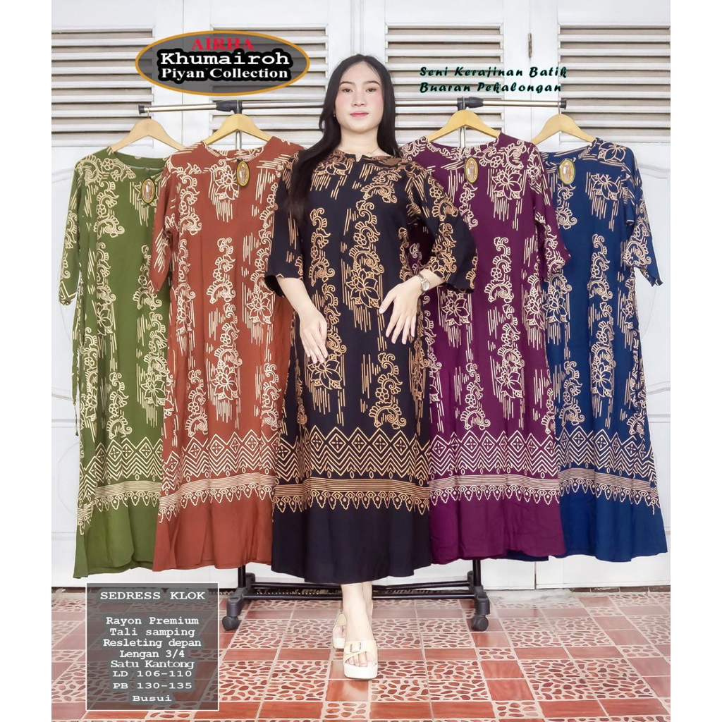 SADRESS REMPEL BAWAH & SADRES KLOK MAURA LENGAN TEROMPET - DASTER PANJANG LENGAN 3/4 MOTIF KEKINIAN