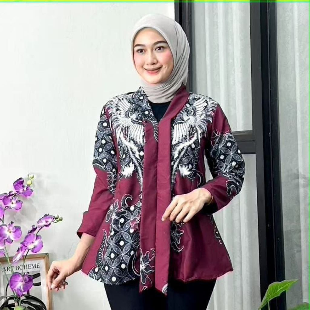 ATASAN WANITA  BATIK MODERN BLOUSE BATIK ELEGAN