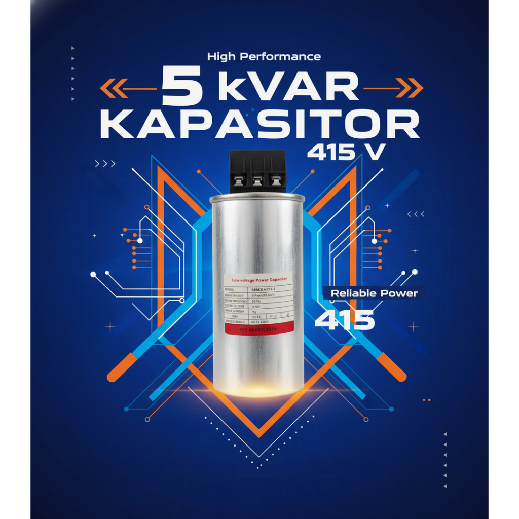 kapasitor 5 kVAR,415 V,BSMJ0.415-5-3 RATED CAPACITY 5 kVAR (92.5uF) ,50 Hz RATED VOLTAGE 415V RATED 