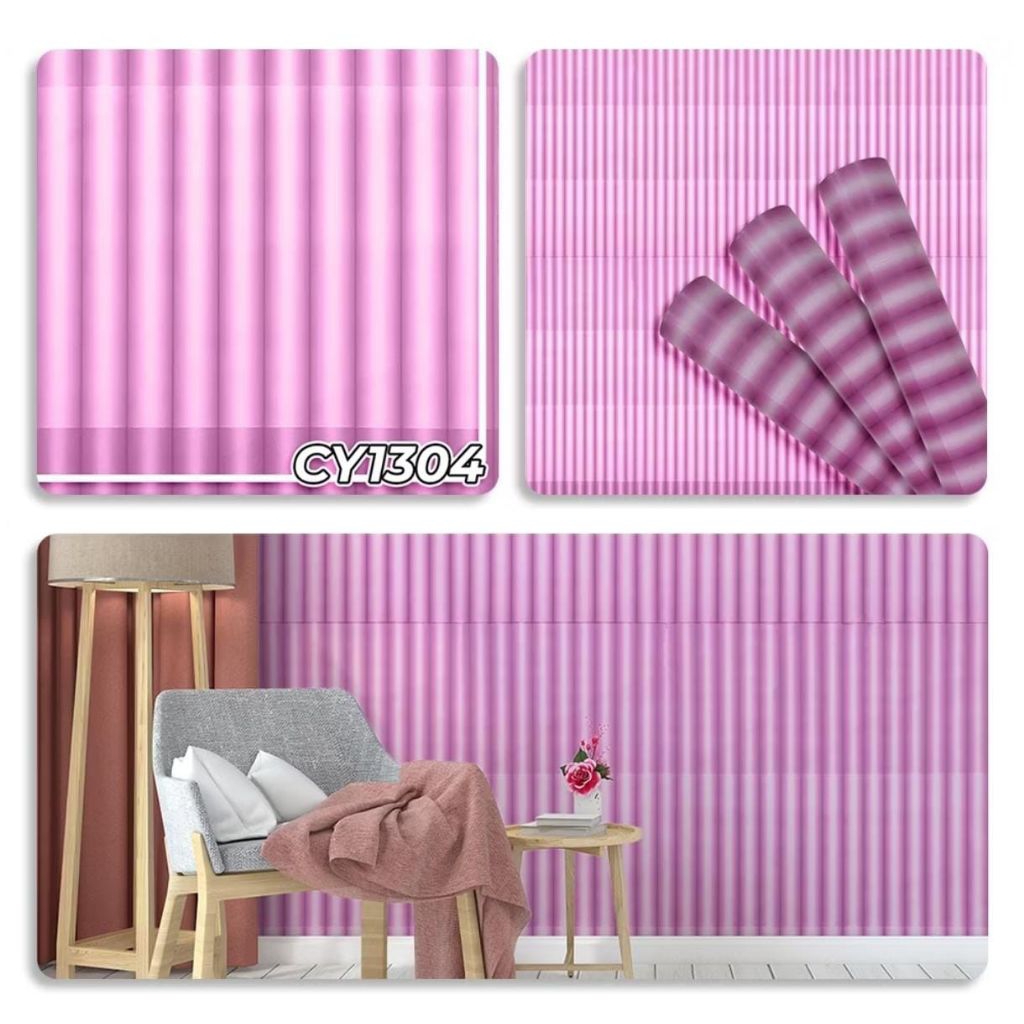 Wallpaper Dinding Motif Panel Backdrop TV Kamar Ruang Tamu Aesthetic Anti Air