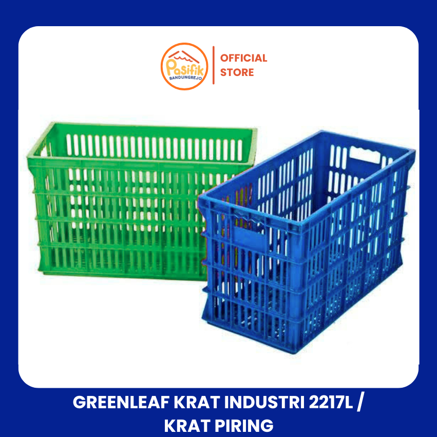 GREEN LEAF KERANJANG INDUSTRI 2217L / KRAT PIRING / KRAT SERBAGUNA TEBAL
