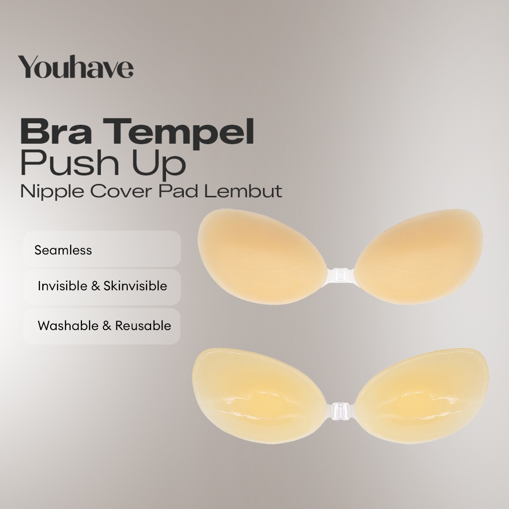 You’ve ( YouHave ) Bra Tempel Silikon BH Silicone Premium Push Up Tempel Nipple Cover Pad Lembut Leb