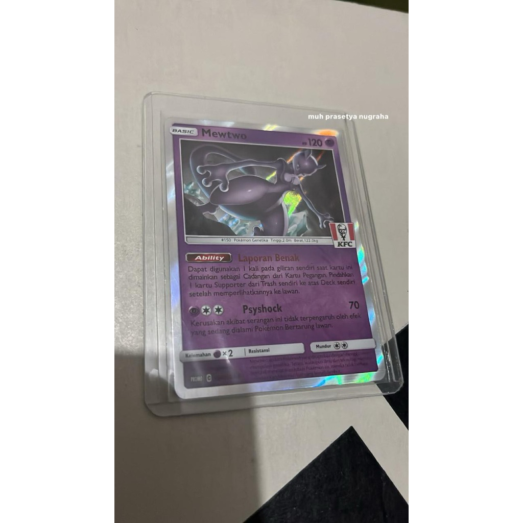 Mewtwo Promo KFC Indonesia Rare & Limited | Kondisi Mulus NM-Mint Kolektor Wajib