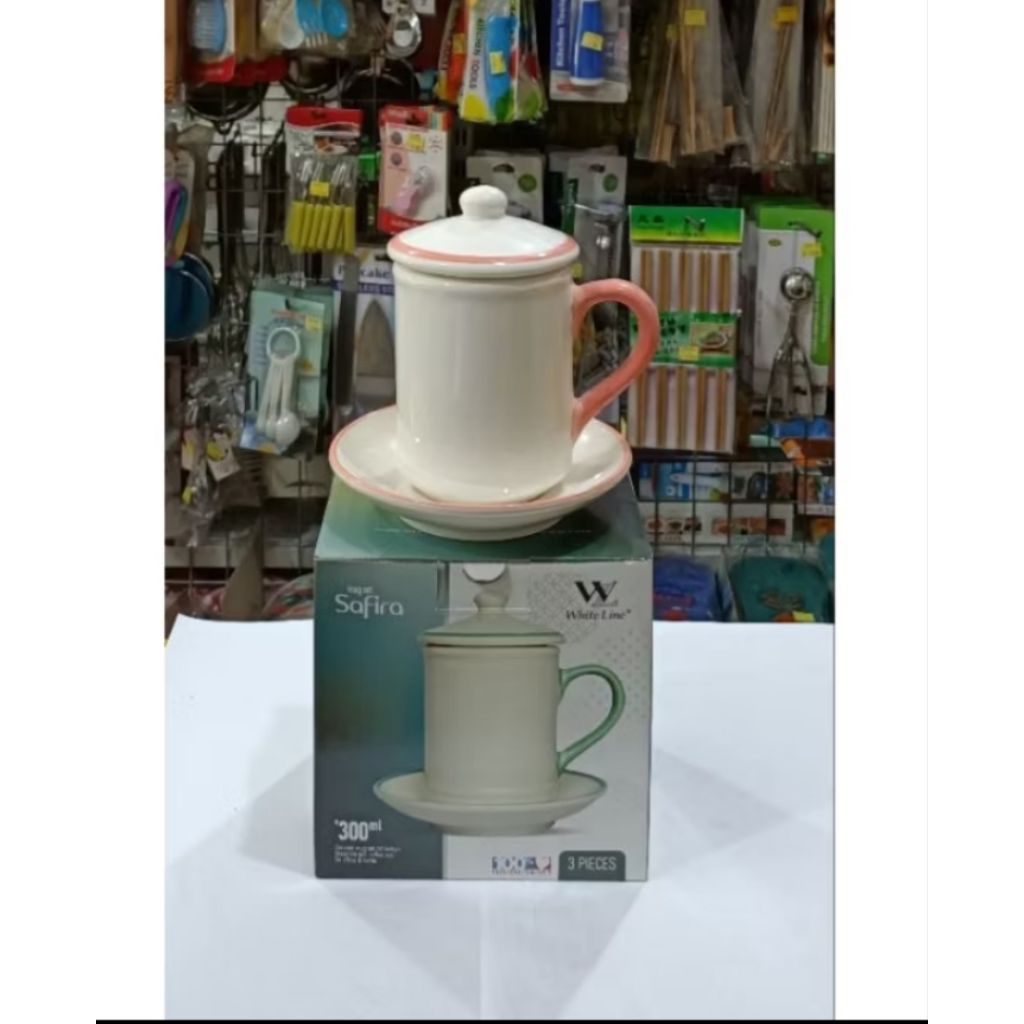 Mug Set 3 Pcs Safira White Line