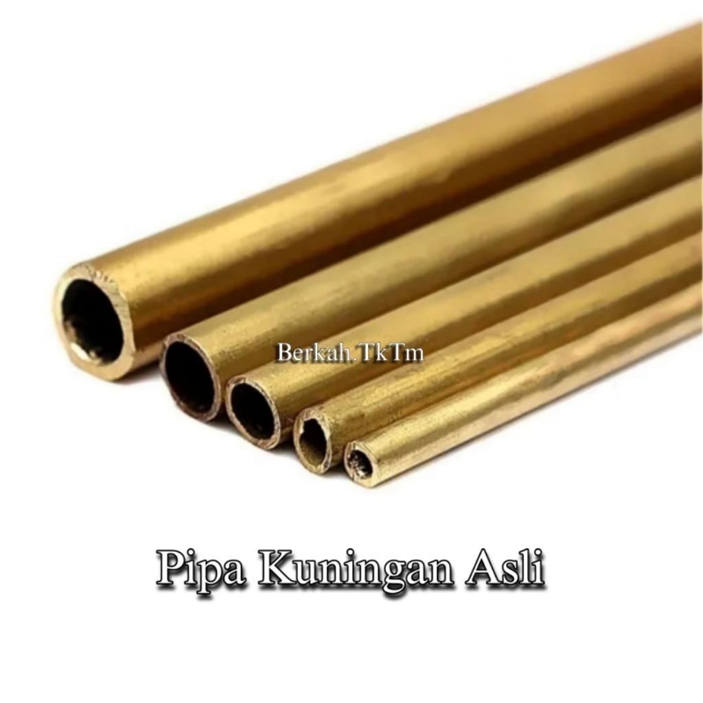 Pipa Kuningan Diameter Od 3/4" (19mm) x T 1,5mm x 750mm Kuningan